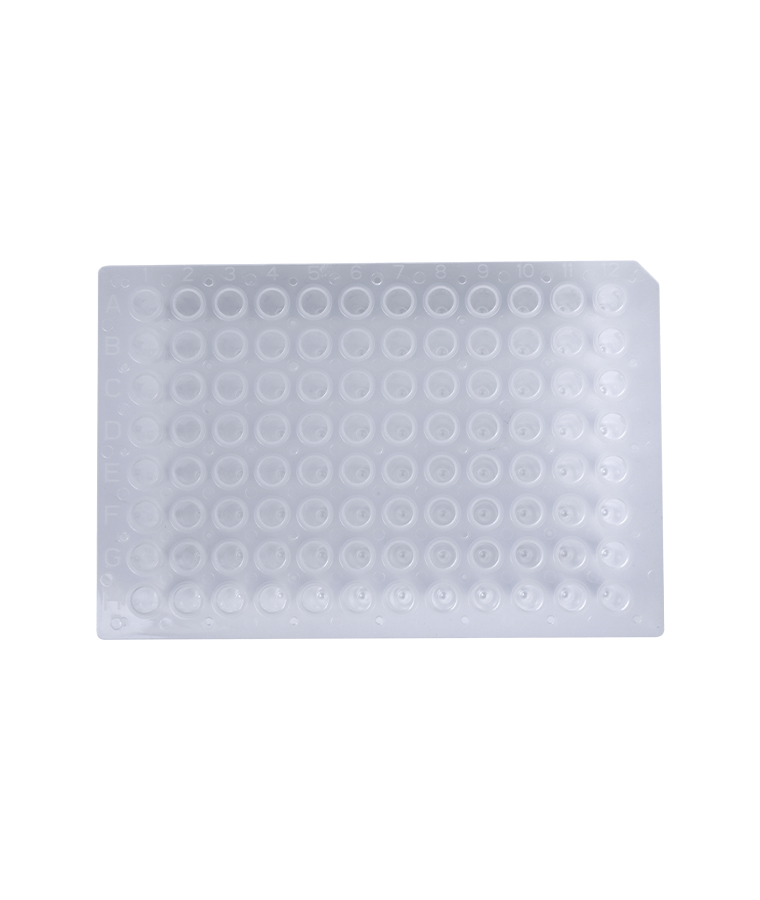 PCR20-C-96-NS 0.2ml จาน PCR แบบไม่มีกระโปรง 96 หลุมแบบใส